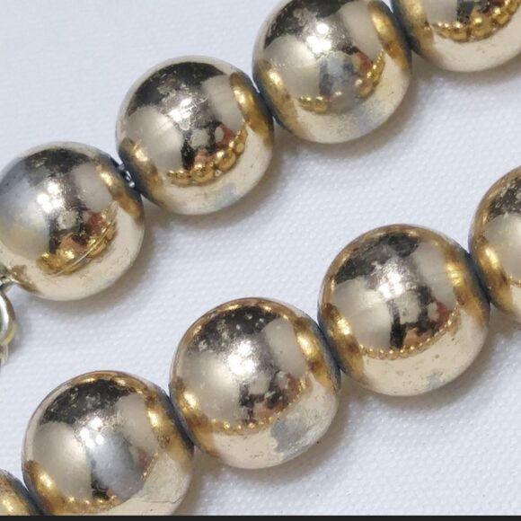 VINTAGE SIGNED NAPIER HEAVY GOLD TONE 16 1/4" NECKLACE - Picture 9 of 11